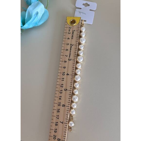 Women Bracelet Pearls 18k Gold Plated Waterproof Oro Laminado - Picture 5 of 7